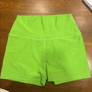 Beyond Yoga Lime Green Biker Athletic 5” Shorts